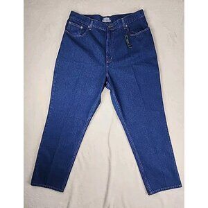 LL Bean Women's Original Fit Relaxed Jeans 18 Reg Rinsed‎ Wash Taper Leg 34x29